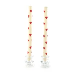 Heart Dinner Candles, Set of 2