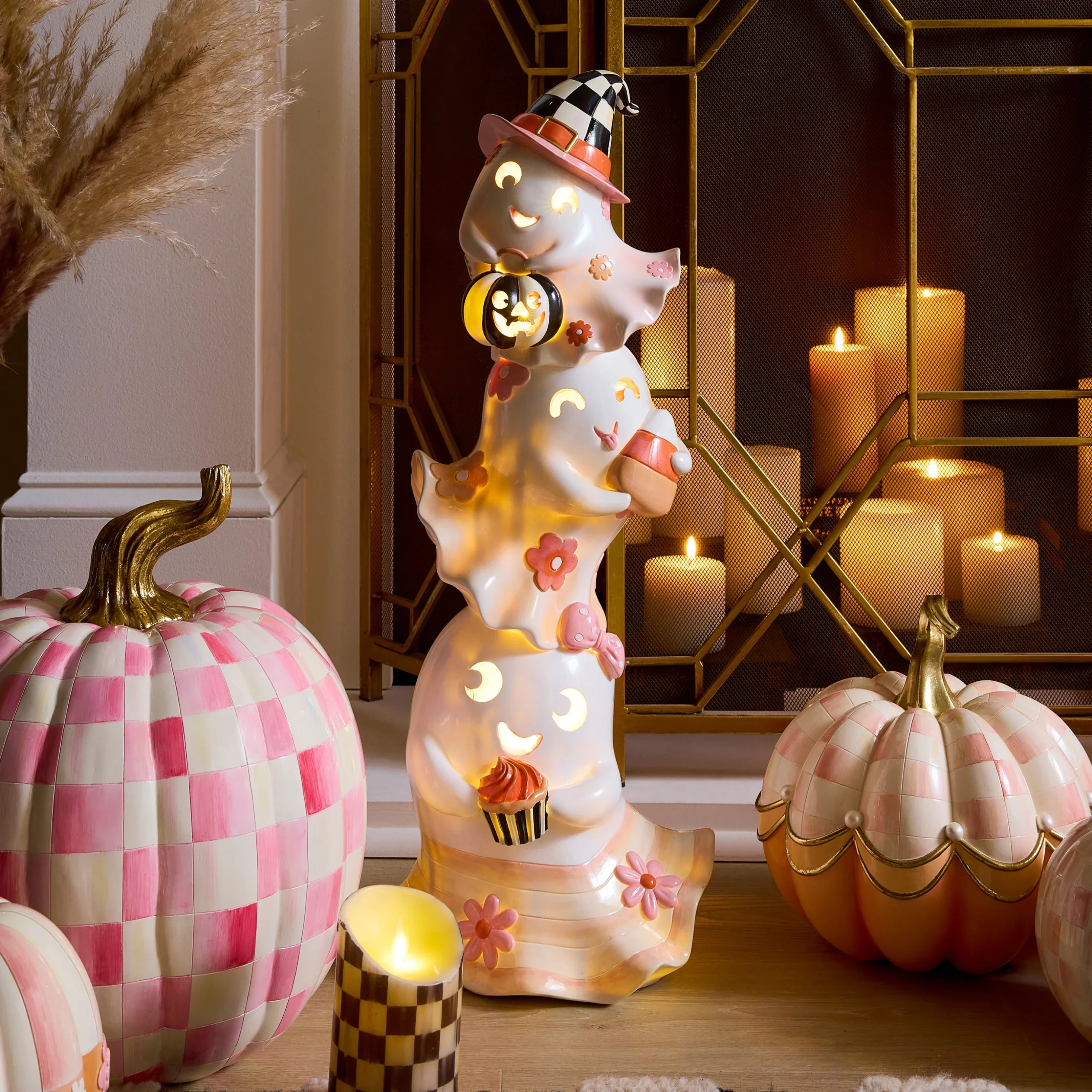 Hocus Pocus Illuminated Stacked Ghosts Figure