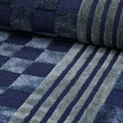 Indigo Blue Tonal Check 8' x 10' Rug