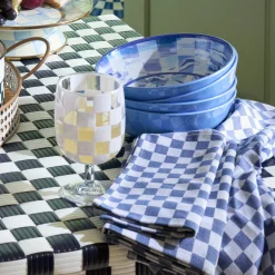 Indigo Check Napkin, Set of 4