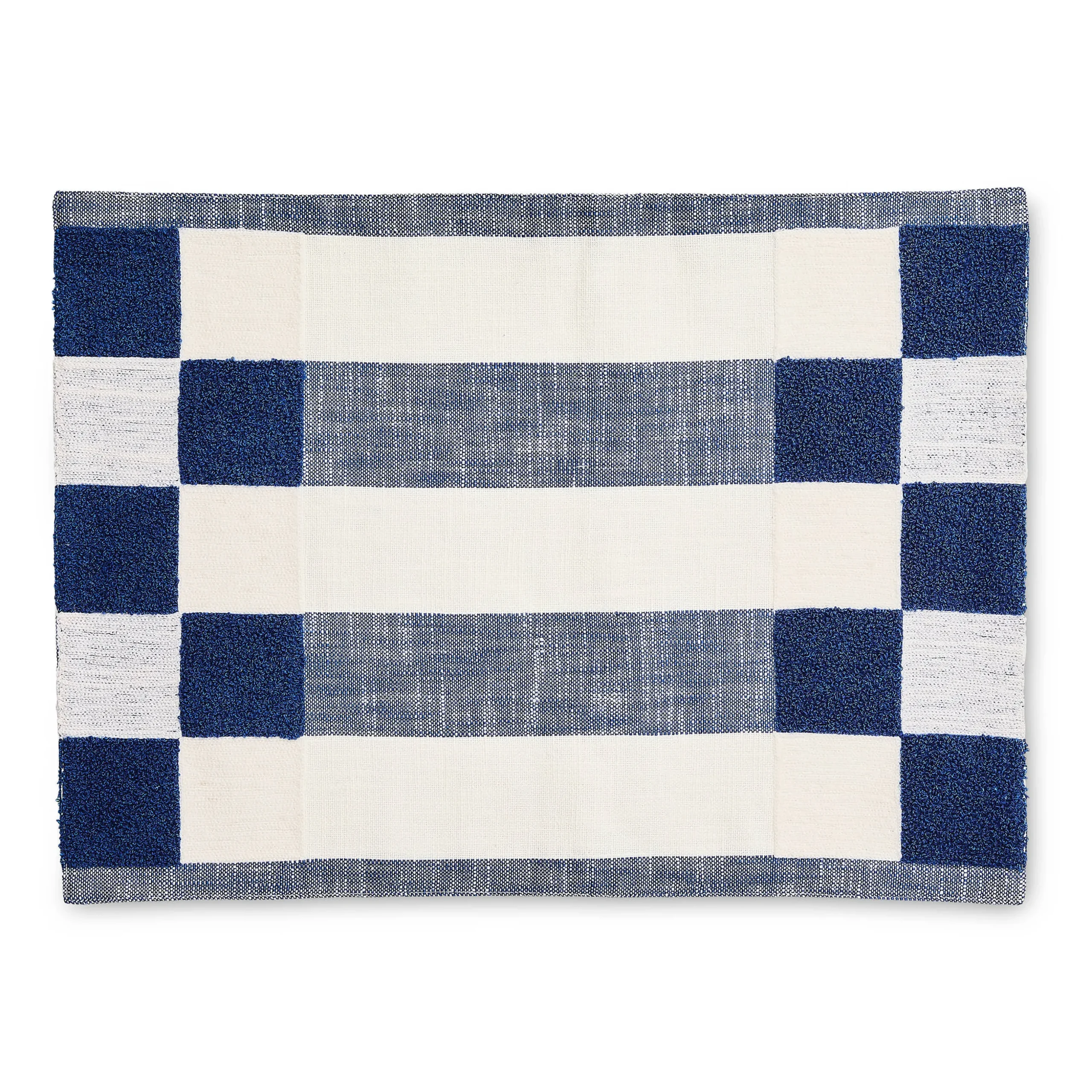 Indigo Checks and Stripes Placemats, Set of 4