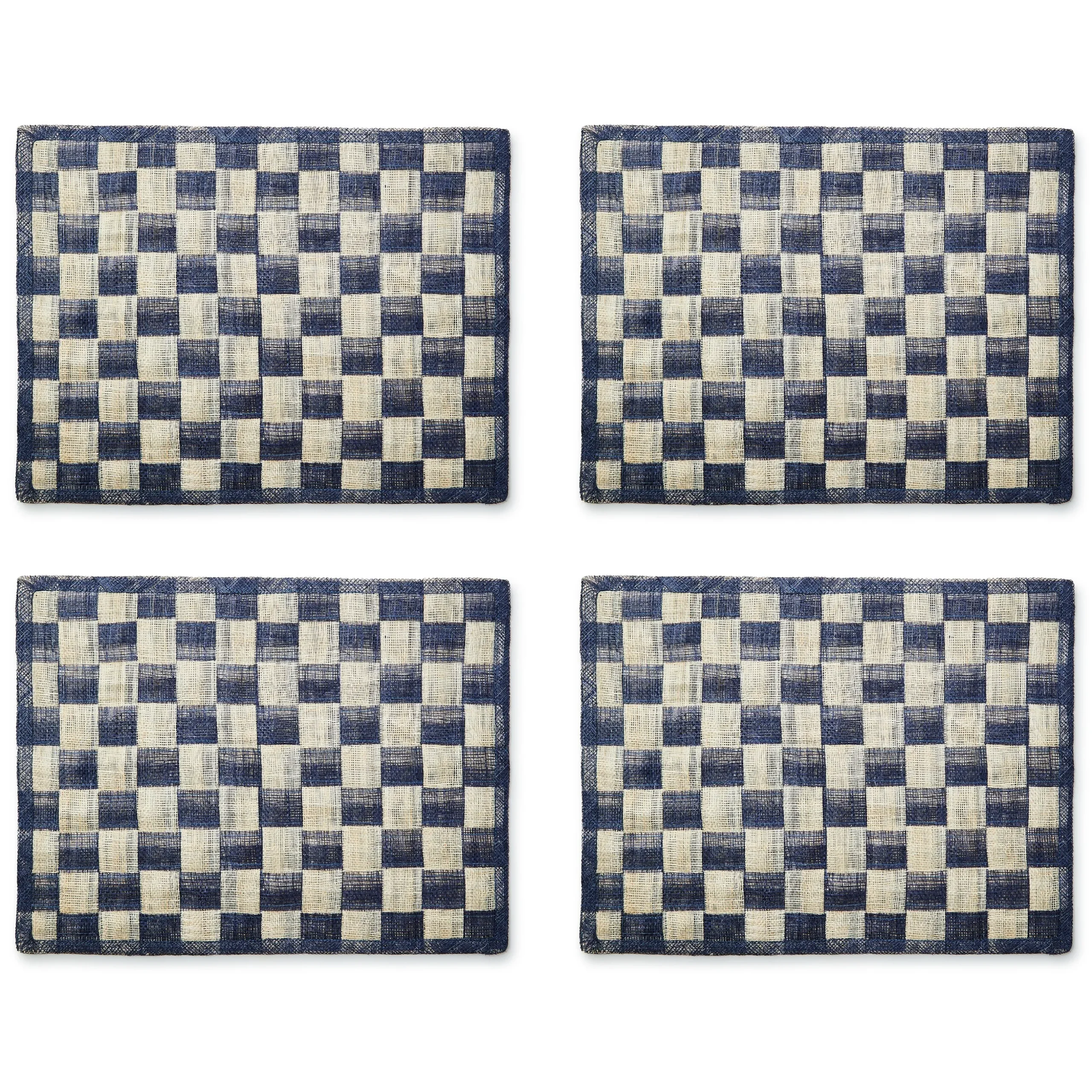 Indigo Sinamay Placemats, Set of 4