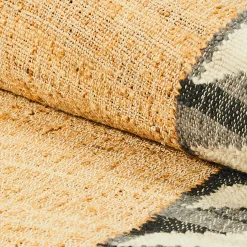 Jute Scalloped Black and White 8' x 10' Rug