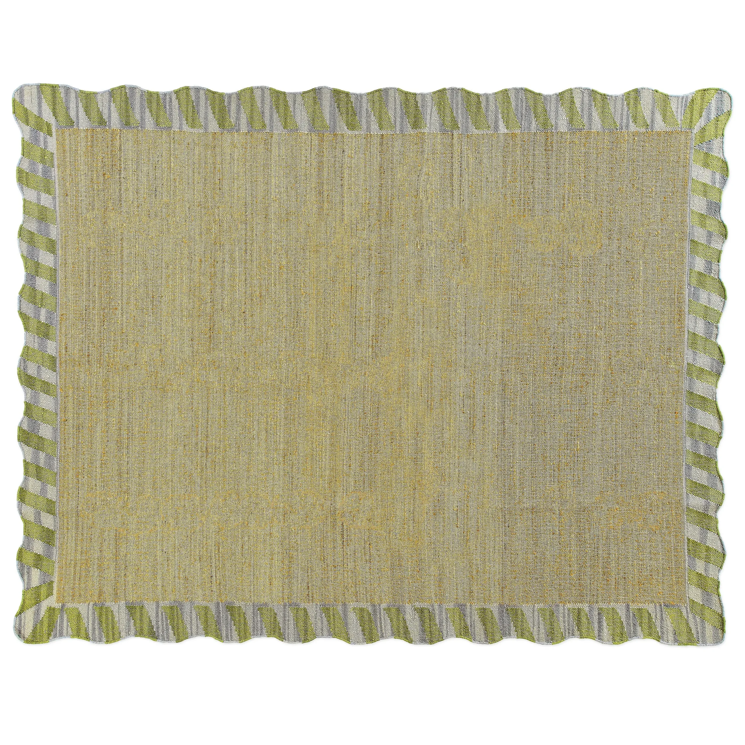 Jute Scalloped Purple and Green 8' x 10' Rug