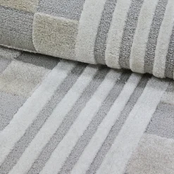 Light Grey Tonal Check 3' x 5' Rug