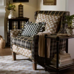 Mad for Plaid Wing Chair