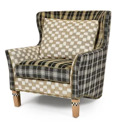 Mad for Plaid Wing Chair