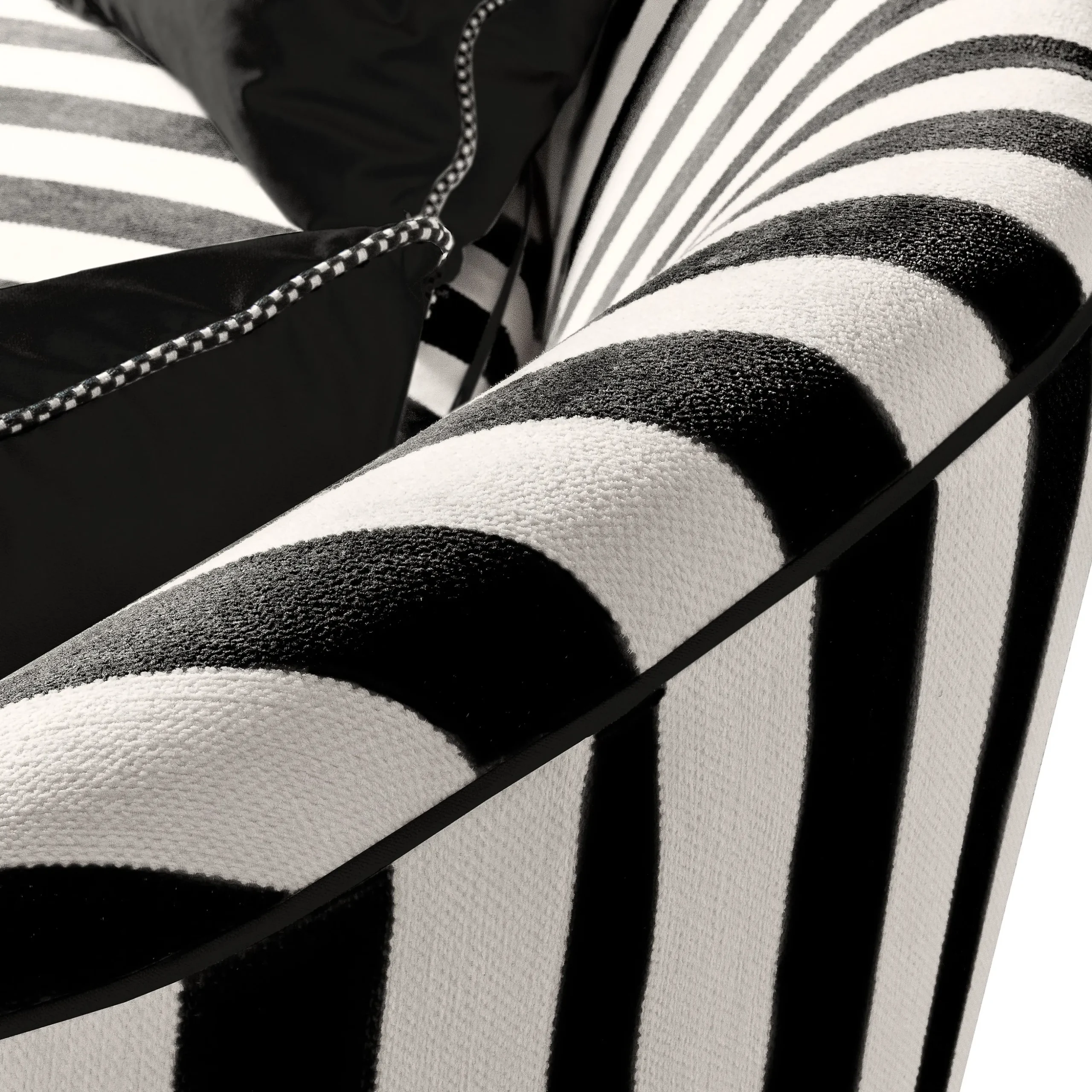 Marquee Black Stripe Chenille Sofa