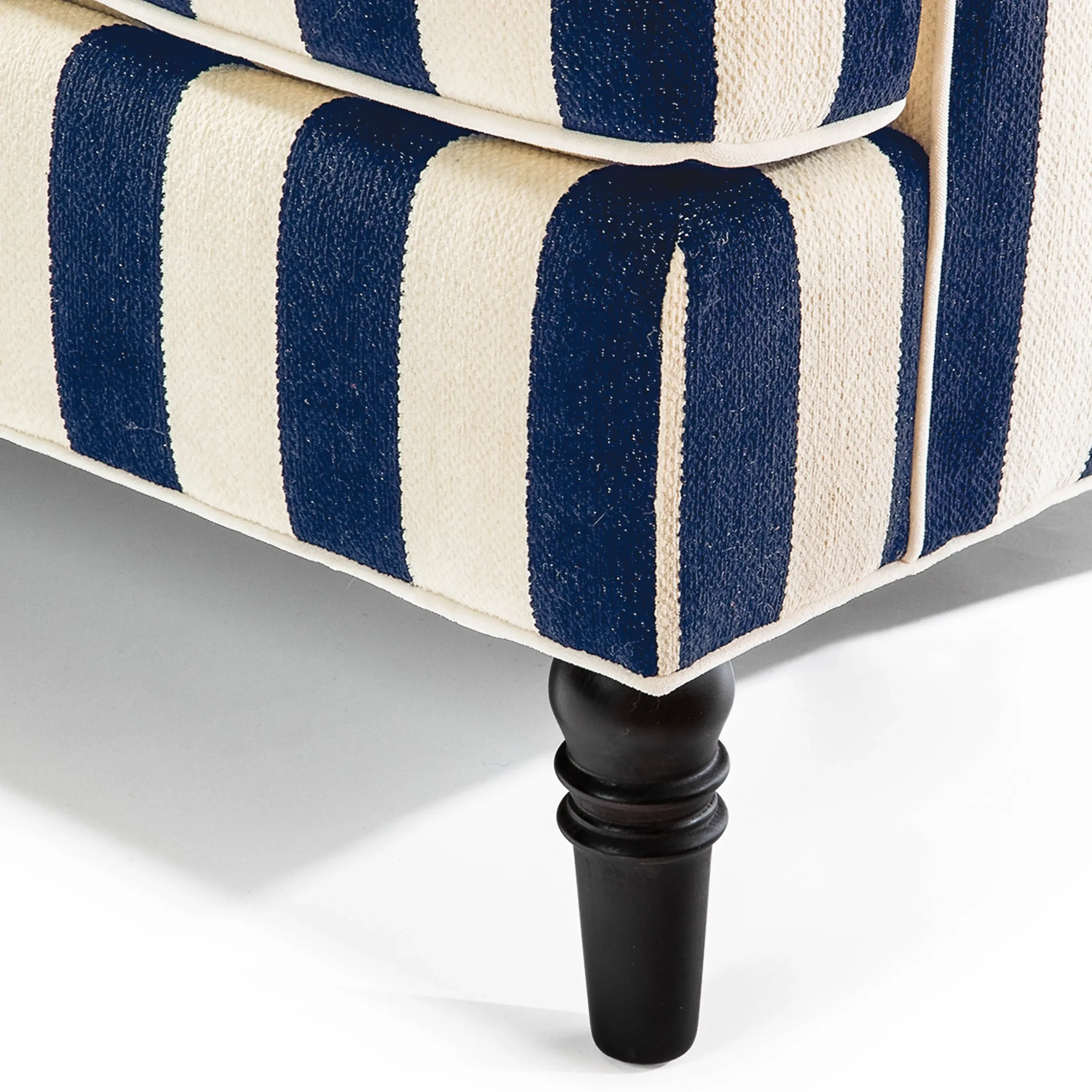 Marquee Navy Stripe 2-Piece Left Arm Chaise Sectional