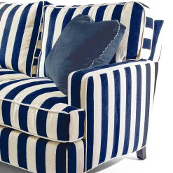 Marquee Navy Stripe 2-Piece Right Arm Chaise Sectional
