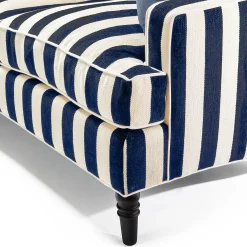 Marquee Navy Stripe 2-Piece Right Arm Chaise Sectional