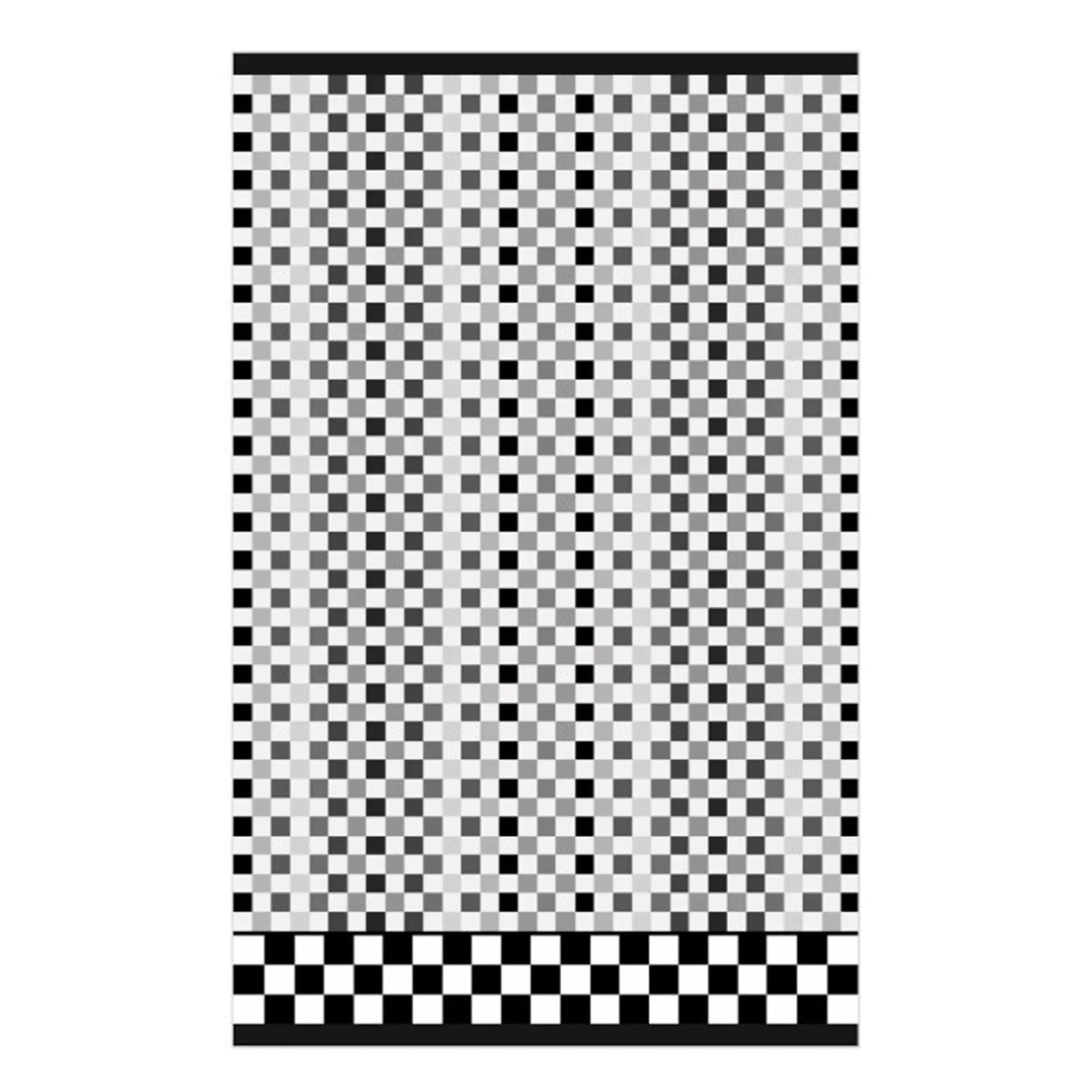 Micro Check Black & White Bath Towel