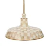 Mocha Check 18" Barn Pendant