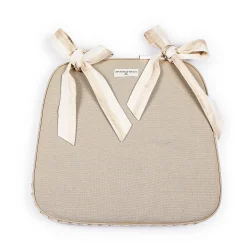 Mocha Check Chair Cushion