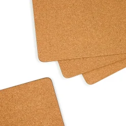 Mocha Check Cork Back Placemats, Set of 4