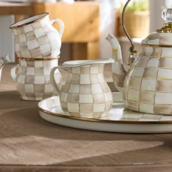 Mocha Check Creamer