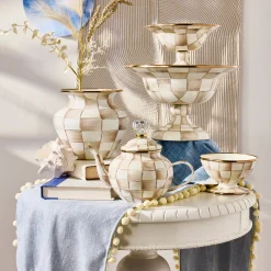 Mocha Check 4 Cup Teapot