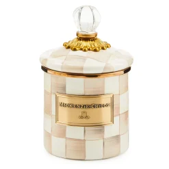 Mocha Check Demi Canister