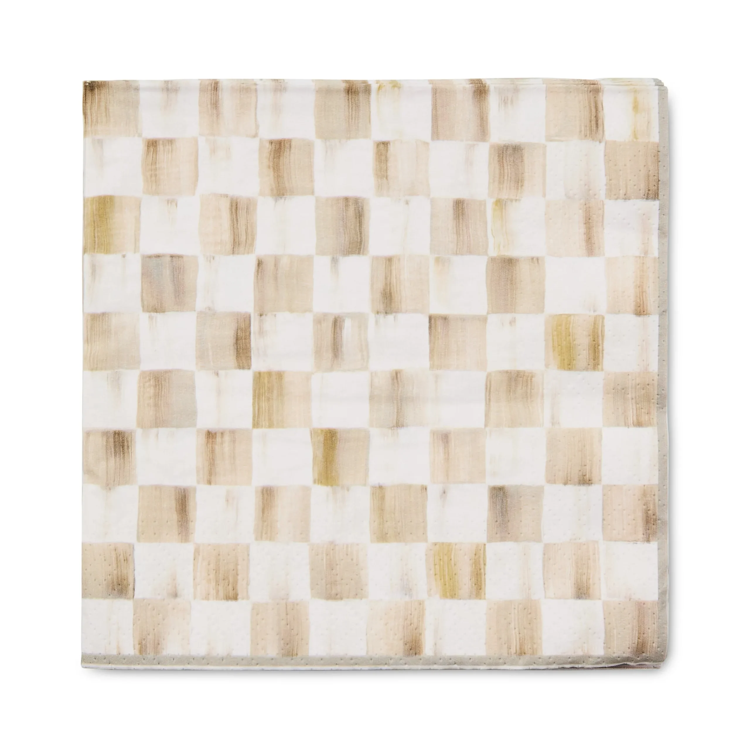 Mocha Check Dinner Paper Napkins