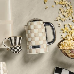 Mocha Check Electric Kettle