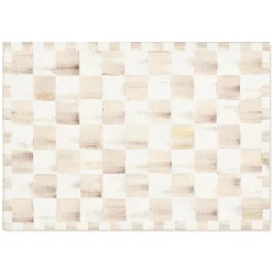 Mocha Checkered 2' x 3' Washable Rug