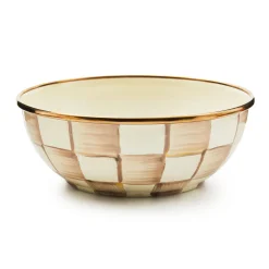 Mocha Check Everyday Bowl