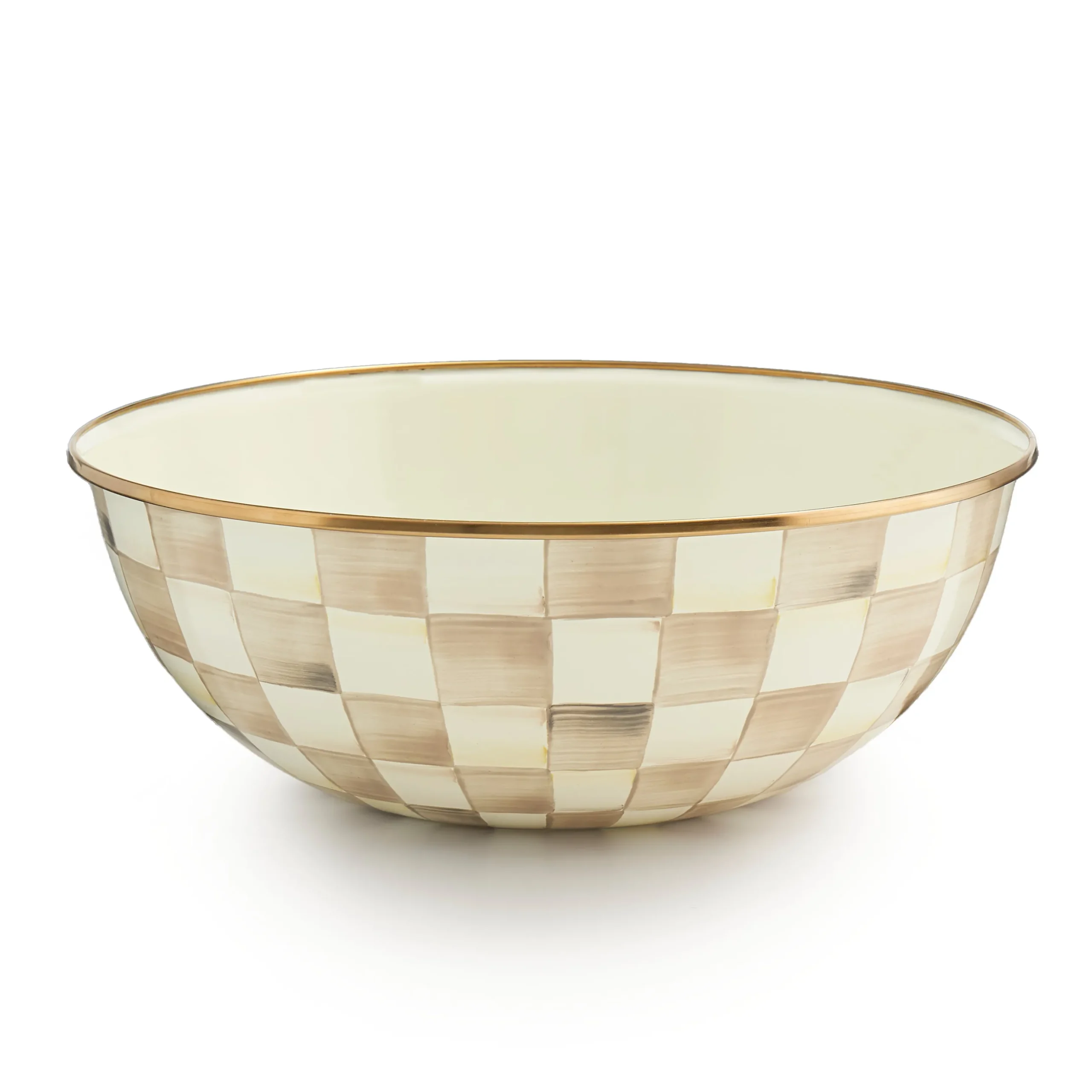 Mocha Check Extra Large Everyday Bowl