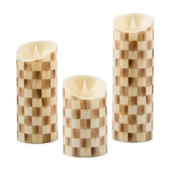 Mocha Check Flameless 5
