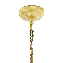 Mocha Check Flared Ceramic Pendant Lamp