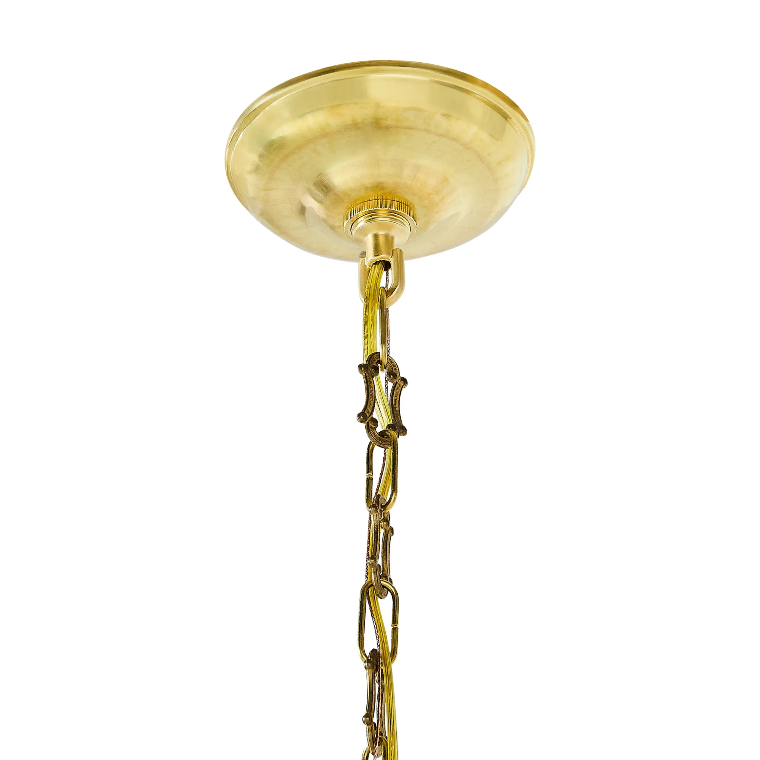 Mocha Check Flared Ceramic Pendant Lamp