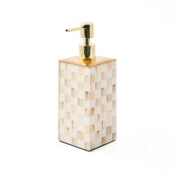 Mocha Check Glass Soap Pump