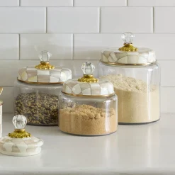 Mocha Check Large Kitchen Canister