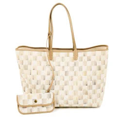 Mocha Check Large Marche Tote