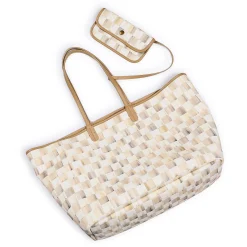 Mocha Check Large Marche Tote
