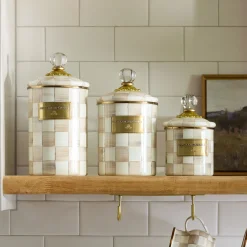 Mocha Check Medium Canister