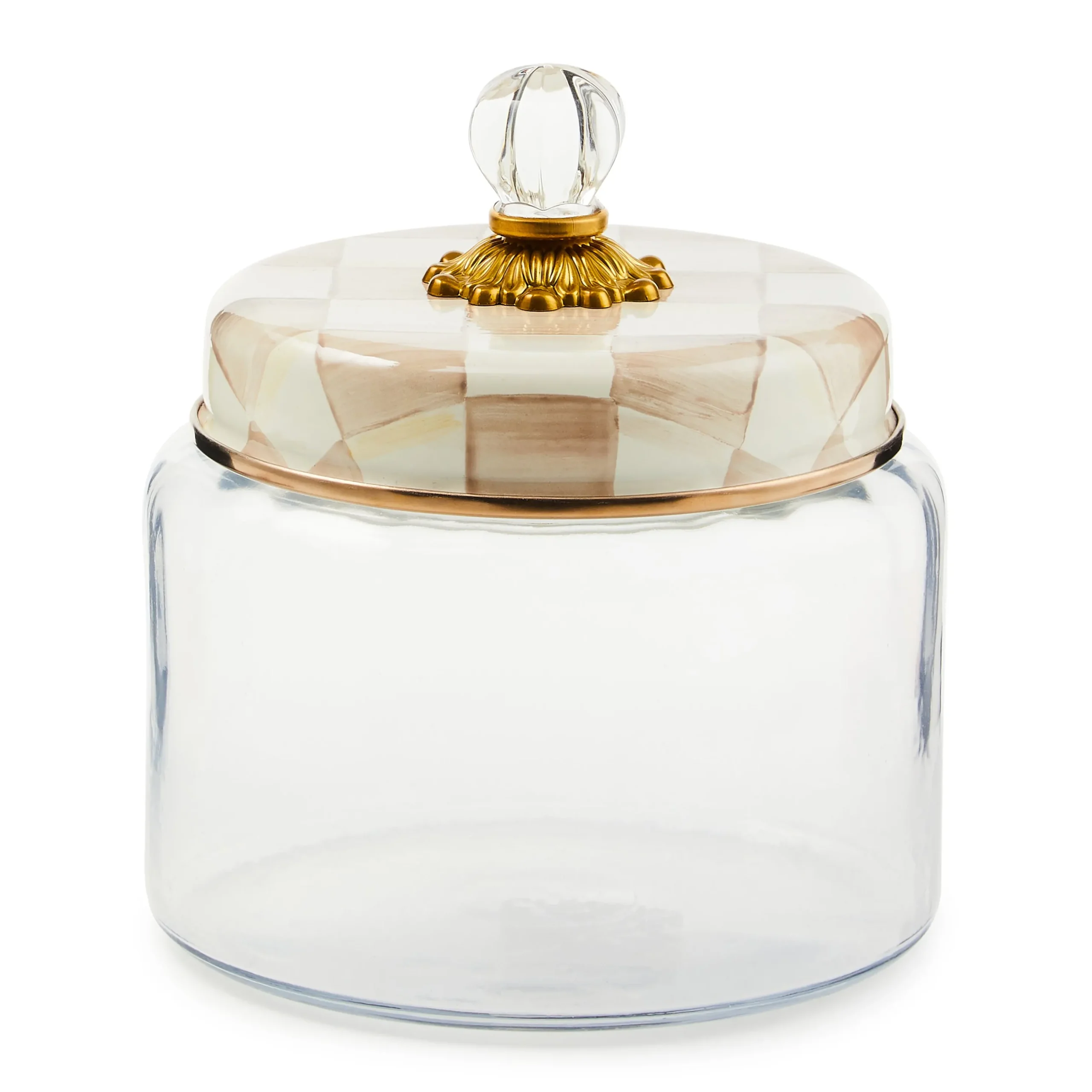 Mocha Check Medium Kitchen Canister
