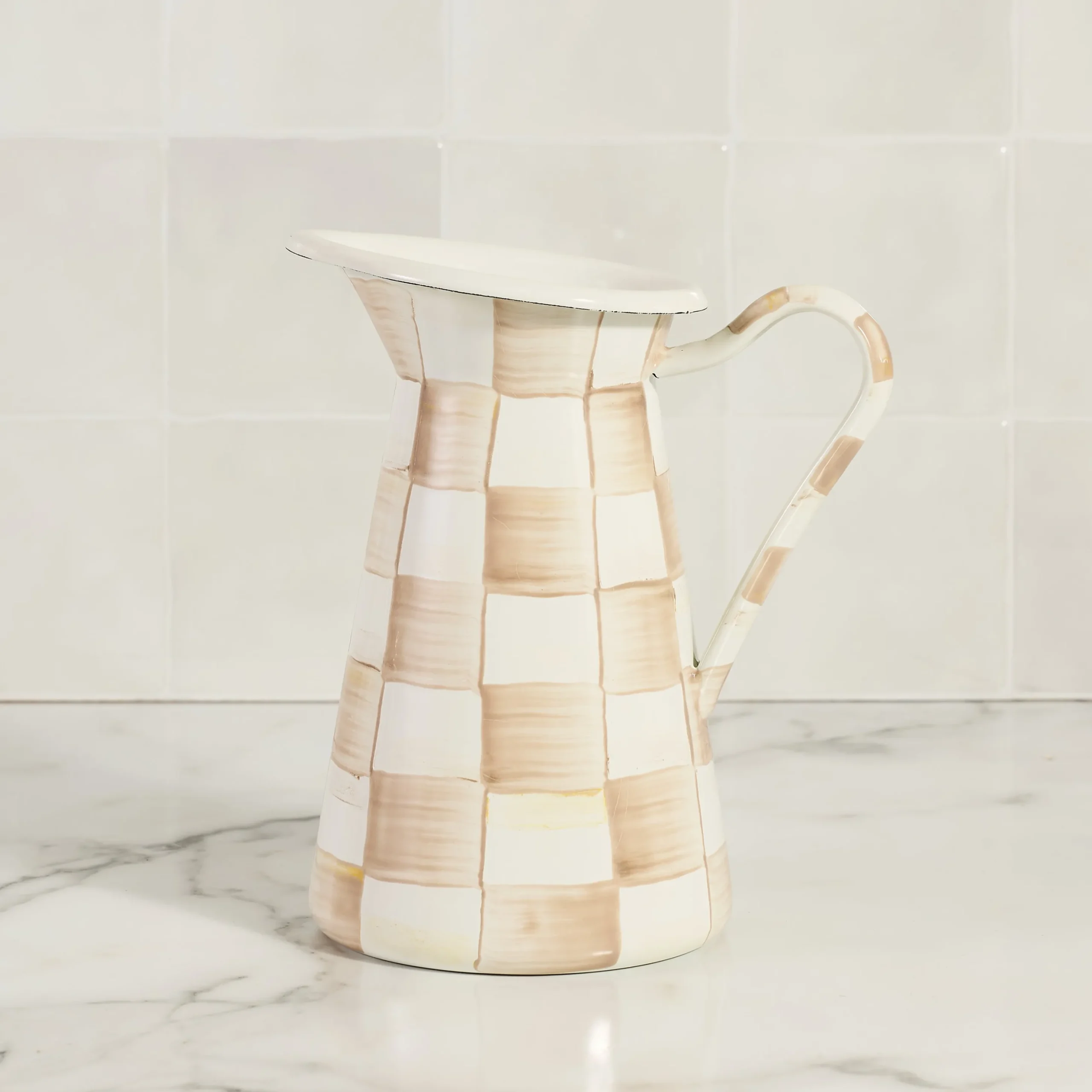 Mocha Check Medium Practical Pitcher