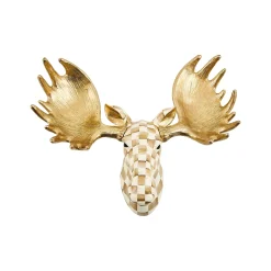 Mocha Check Moose Wall Decor