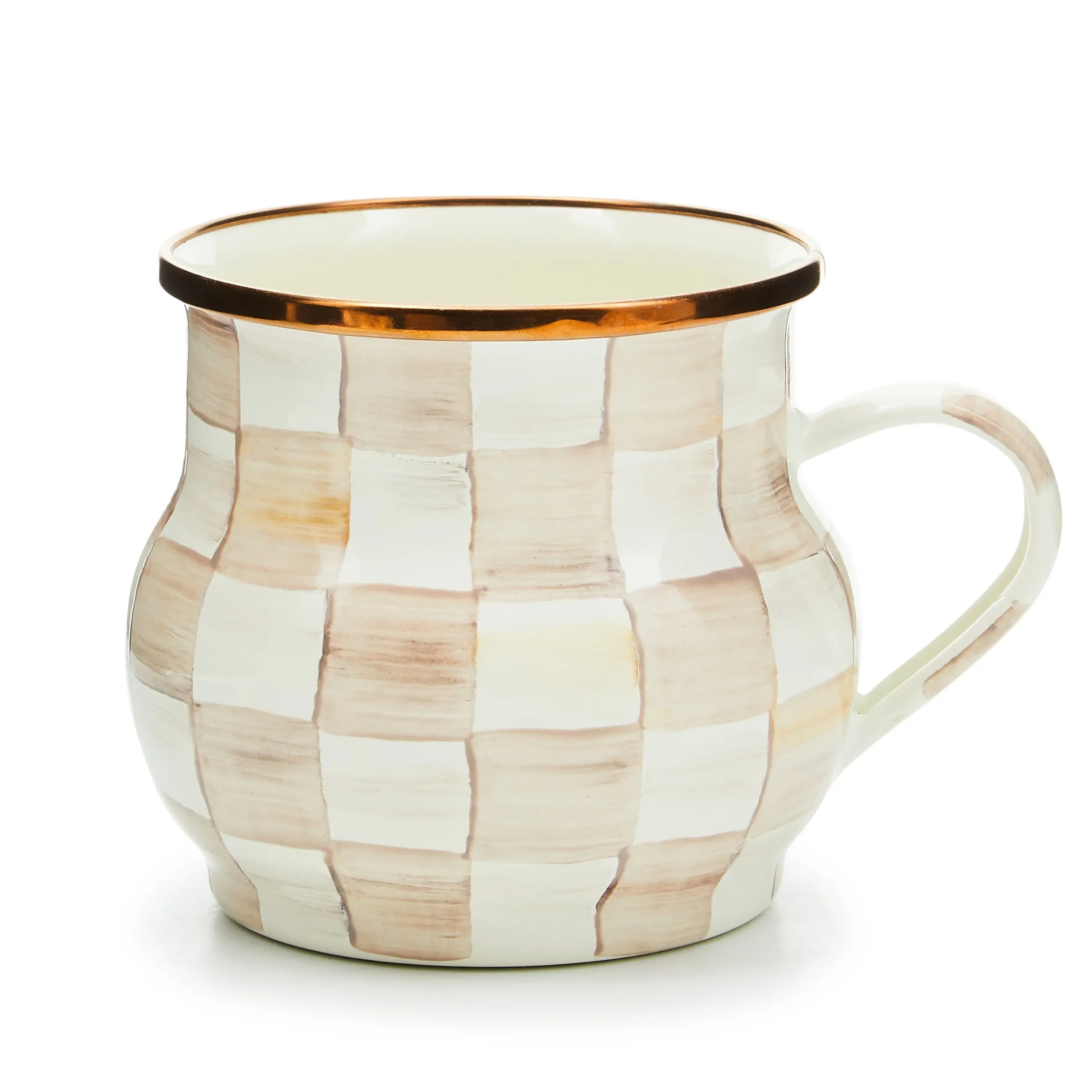 Mocha Check Mug