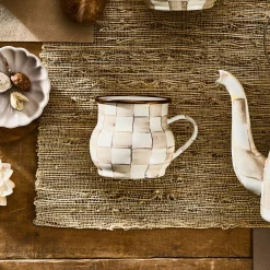 Mocha Check Mug