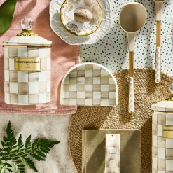 Mocha Check Napkin Holder