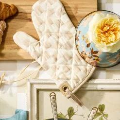 Mocha Check Oven Mitt