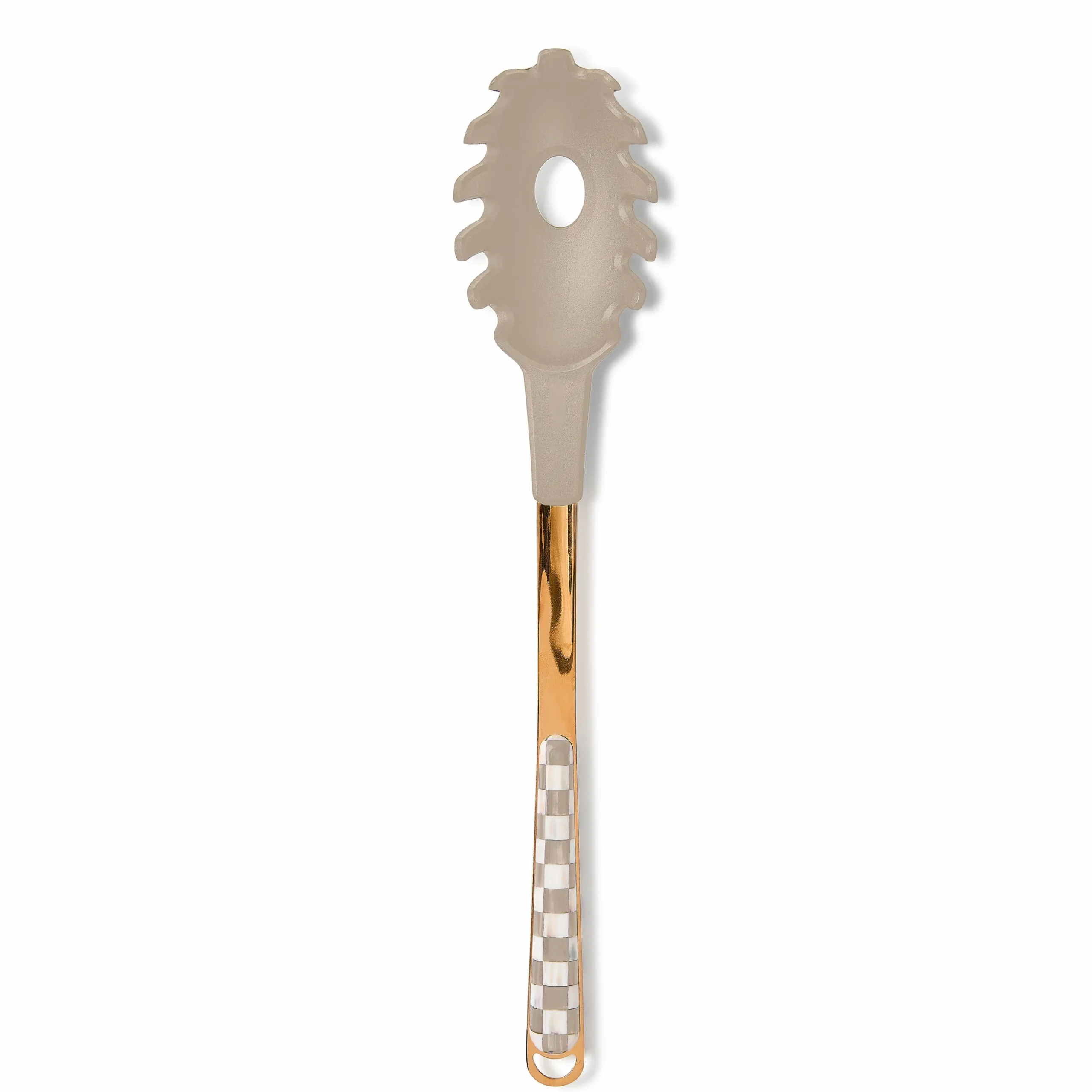 Mocha Check Pasta Spoon