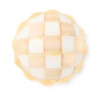 Mocha Check Petit Four Round Knob