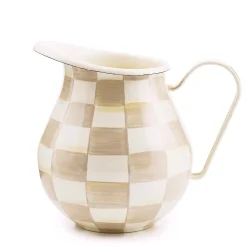 Mocha Check Pitcher
