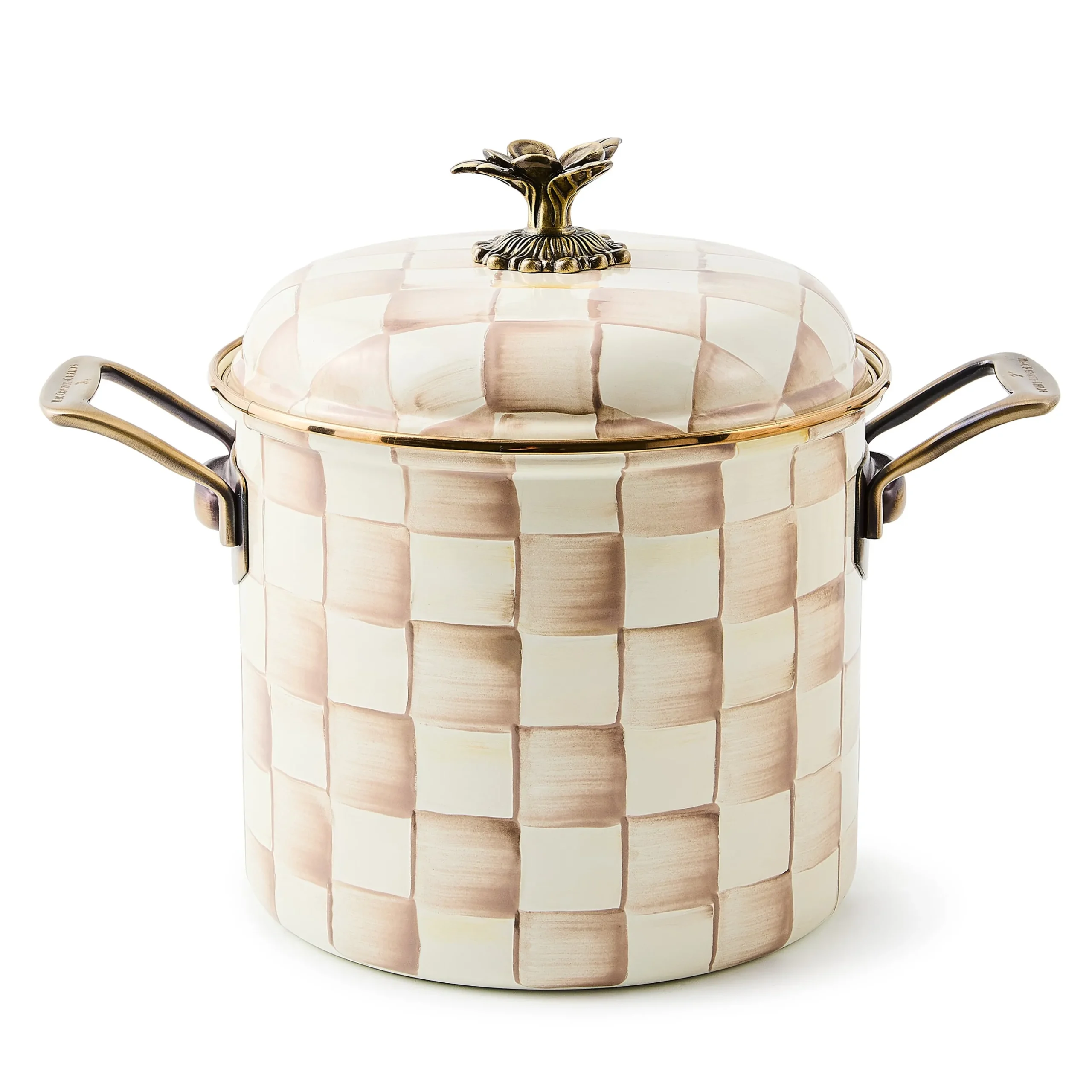 Mocha Check 7 Qt. Stockpot