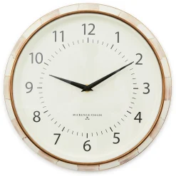 Mocha Check School Wall Clock