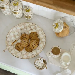 Mocha Check Serving Platter