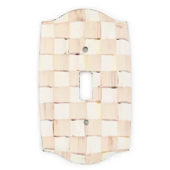 Mocha Check Single Toggle Switch Plate