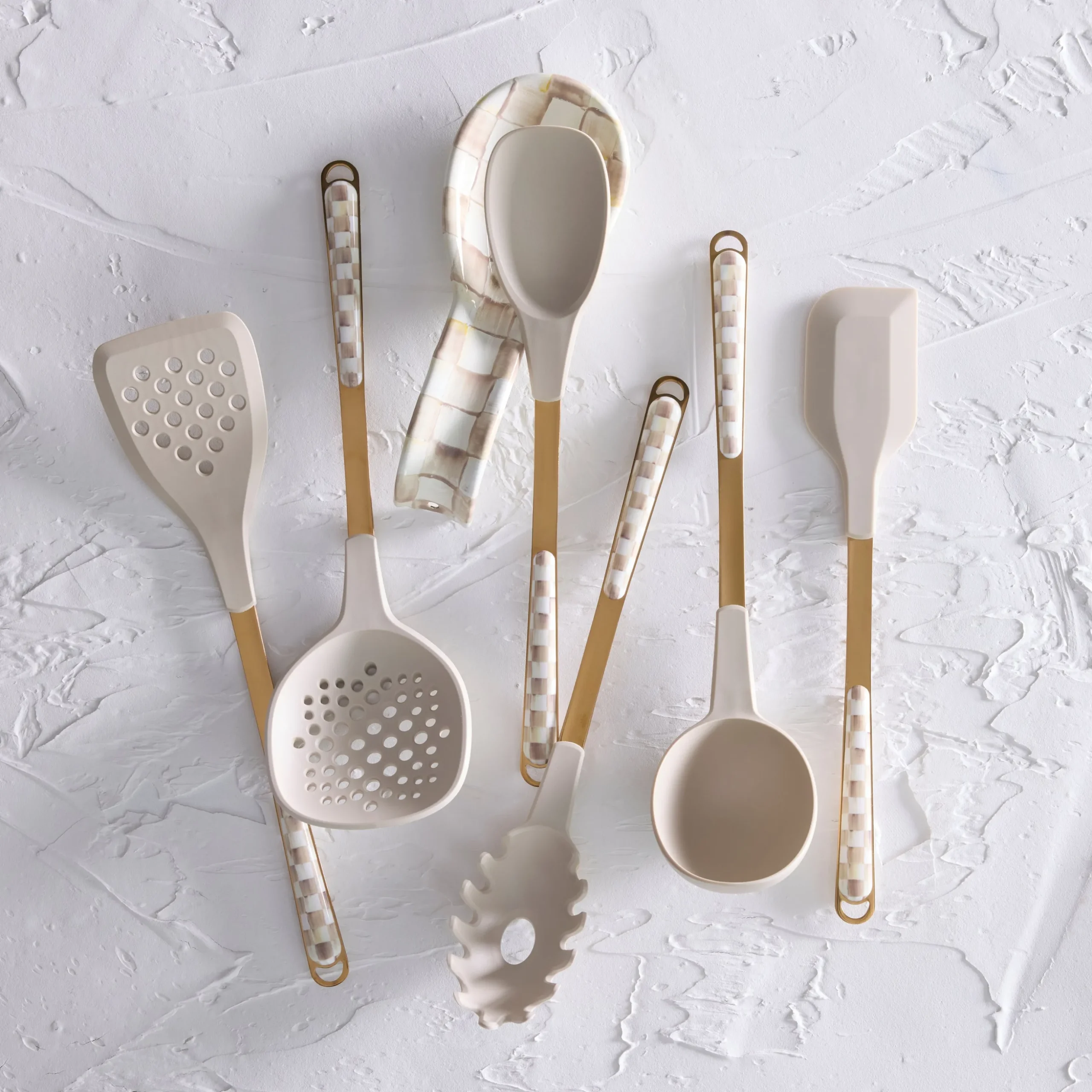 Mocha Check Slotted Spatula